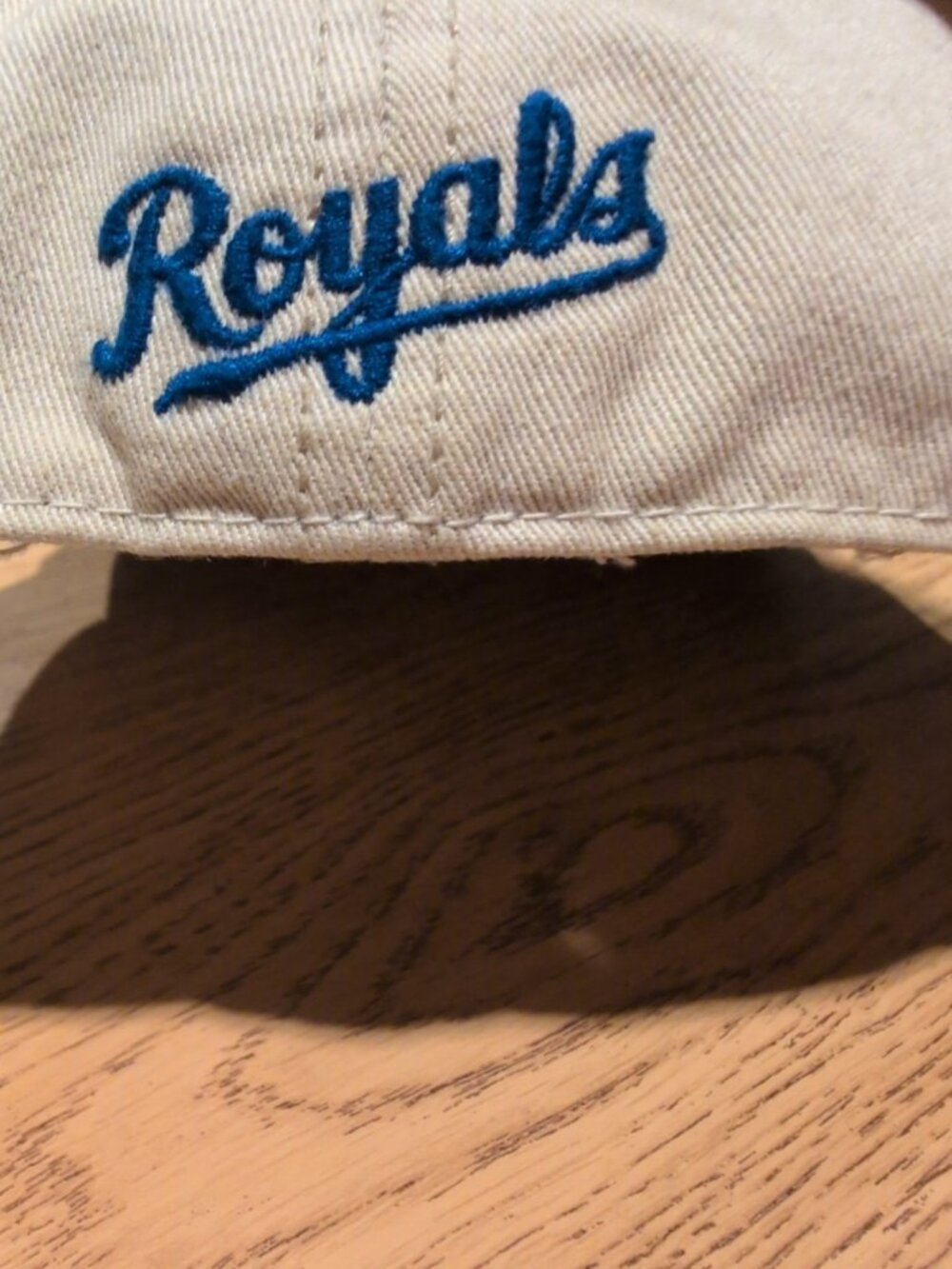 '47 Hat Mens XL Beige Baseball Kansas City Royals Cap Blue - Picture 4 of 11